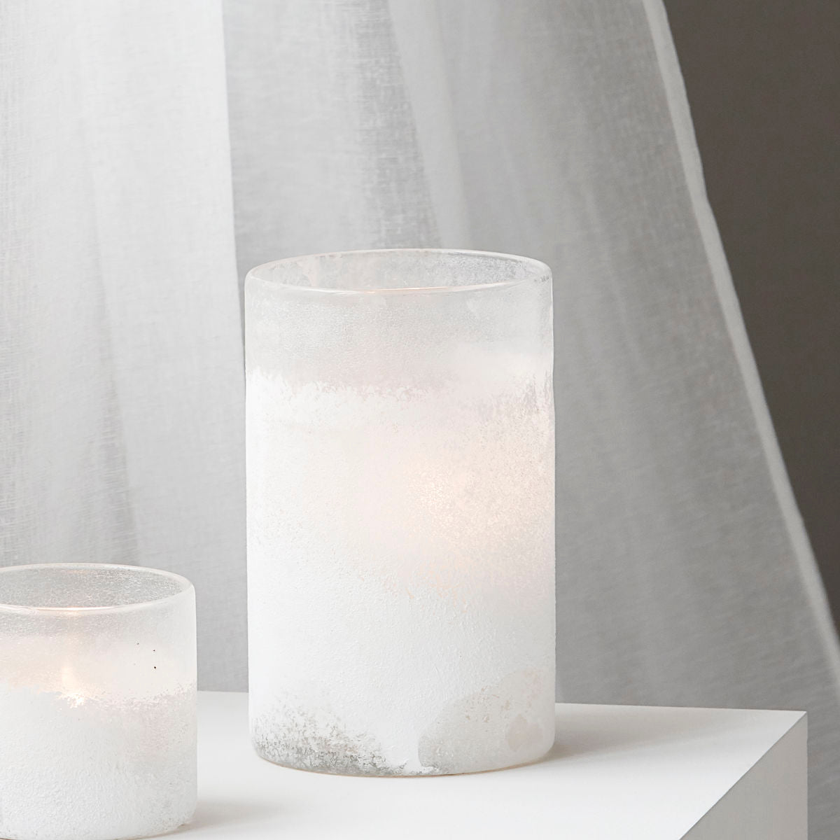 Tealight Holder, Mist, White