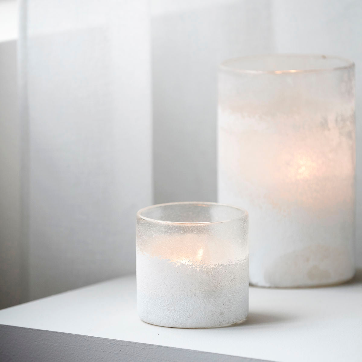 Tealight Holder, Mist, White