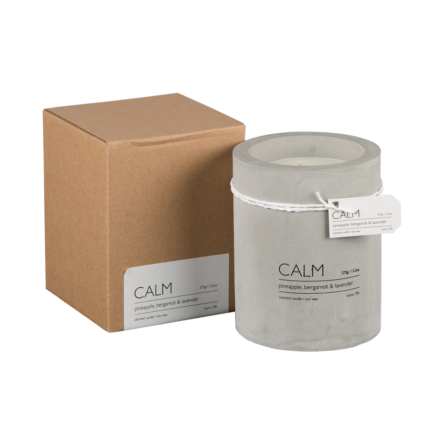 CALM - Scented candle, M, Pineapple bergamot & lavender