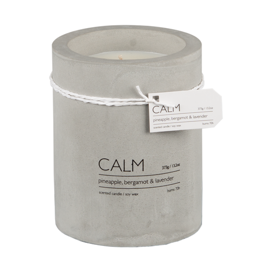 CALM - Scented candle, M, Pineapple bergamot & lavender