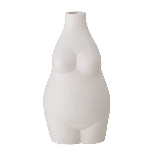 Elora Vase, White, Stoneware